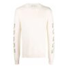Off-White Herre FW21 Arrows-mønster Strikket Langermet Rundhalset Ullgenser Hvit
