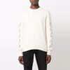 Off-White Herre FW21 Arrows-mønster Strikket Langermet Rundhalset Ullgenser Hvit