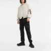 Off-White Herre FW21 avtakbar hettejakke med glidelås, løs passform, lysebrun