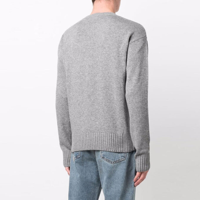 Off-White Herre FW21 Basic Rundhalset Pullover Ullgenser Grå