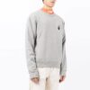 Off-White Herre FW21, brystlogo, trykk, pilemønster på ryggen, lange ermer, løs passform, grå