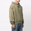 Off-White Herre FW21 Brystlogo-trykk Snøring Hette Langermet Løs passform Grønn