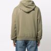 Off-White Herre FW21 Brystlogo-trykk Snøring Hette Langermet Løs passform Grønn