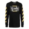Off-White Herre FW21 Caravaggio-maleri Langermet svart T-skjorte