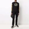 Off-White Herre FW21 Caravaggio-maleri Langermet svart T-skjorte