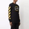 Off-White Herre FW21 Caravaggio-maleri Langermet svart T-skjorte