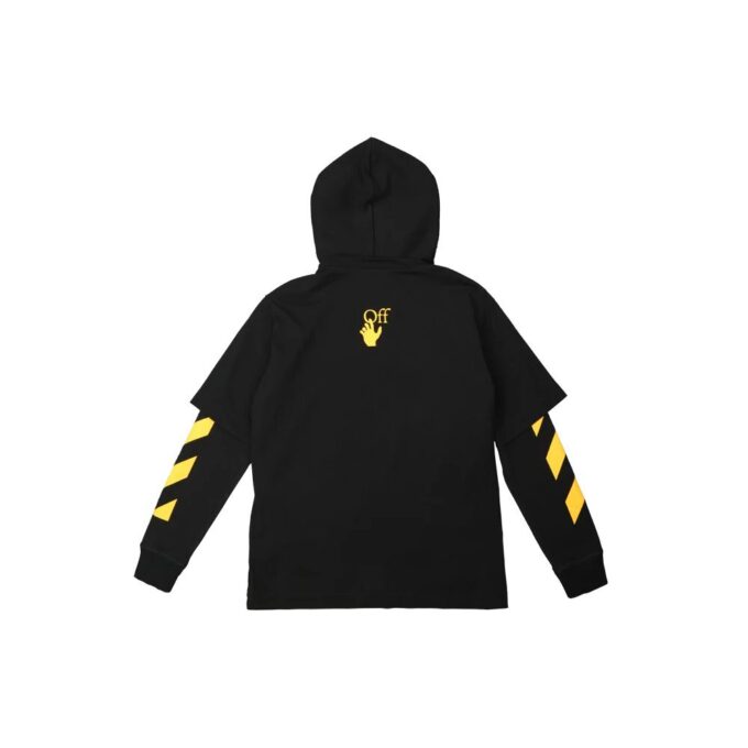 Off-White Herre FW21 Caravaggio-maleri mønster, løs passform, svart