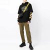 Off-White Herre FW21 Caravaggio-maleri mønster, løs passform, svart