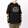 Off-White Herre FW21 Caravaggio-maleri mønster, løs passform, svart