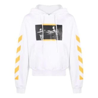 Off-White Herre FW21 Caravaggio-maleri-trykk Pullover Løs passform Hvit