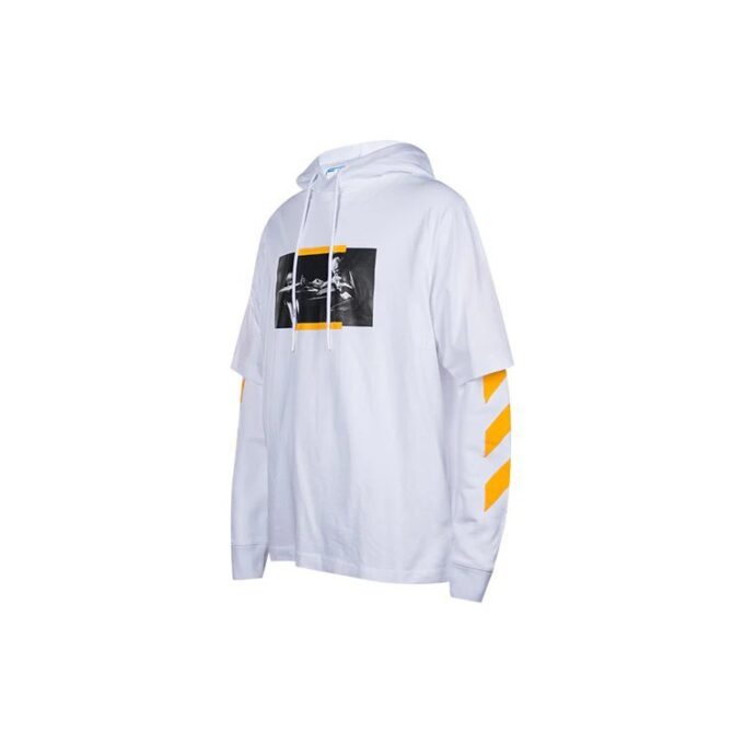 Off-White Herre FW21 Caravaggio-maleri-trykk Pullover Løs passform Hvit