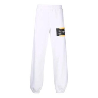 Off-White Herre FW21 Caravaggio-maleri-trykk Sportsbukser/Joggebukser Hvit