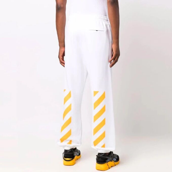 Off-White Herre FW21 Caravaggio-maleri-trykk Sportsbukser/Joggebukser Hvit