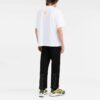 Off-White Herre FW21 Caravaggio-mønstertrykk Rundhalset kortærmet Slim Fit hvit T-skjorte