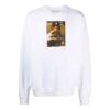 Off-White Herre FW21 Caravaggio-trykk, løs passform, hvit
