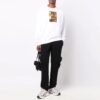 Off-White Herre FW21 Caravaggio-trykk, løs passform, hvit