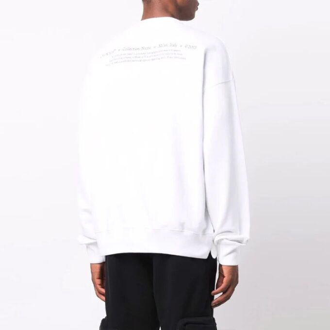Off-White Herre FW21 Caravaggio-trykk, løs passform, hvit