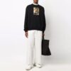 Off-White Herre FW21 Caravaggio-trykk, løs passform, svart