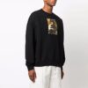 Off-White Herre FW21 Caravaggio-trykk, løs passform, svart