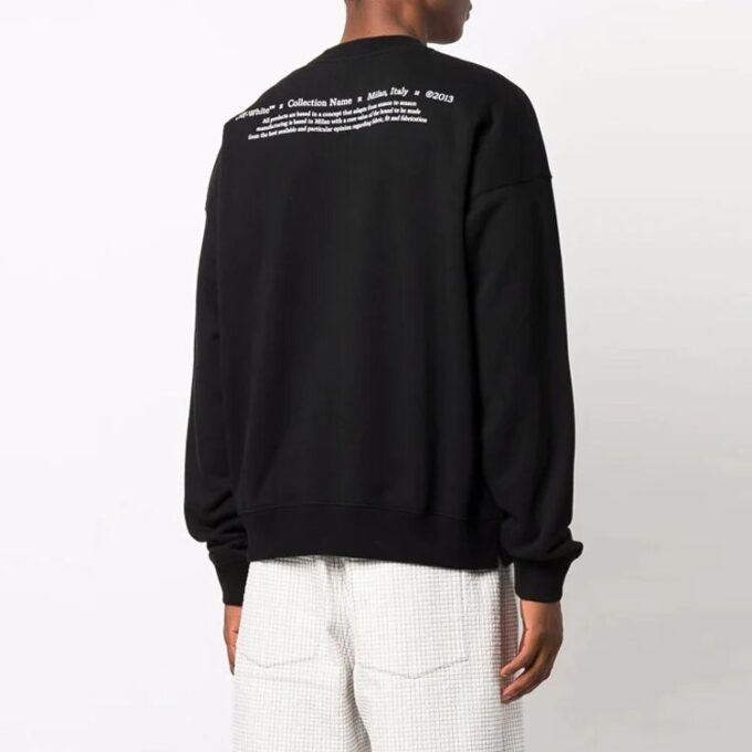 Off-White Herre FW21 Caravaggio-trykk, løs passform, svart