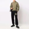 Off-White Herre FW21 Casual hettejakke med trykk, løs passform, grønn