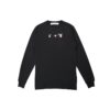 Off-White Herre FW21 Color Painting Arrow Rundhalset Pullover Langermet Slim Fit Svart T-skjorte