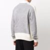 Off-White Herre FW21 Colorblock Rundhalset Pullover Ullgenser Løs Passform Beige
