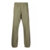 Off-White Herre FW21 Elastisk linning Ensfarget Sportbukser/Joggebukser Løs passform Grønn