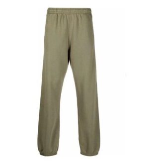 Off-White Herre FW21 Elastisk linning Ensfarget Sportbukser/Joggebukser Løs passform Grønn