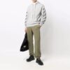 Off-White Herre FW21 Elastisk linning Ensfarget Sportbukser/Joggebukser Løs passform Grønn