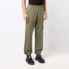 Off-White Herre FW21 Elastisk linning Ensfarget Sportbukser/Joggebukser Løs passform Grønn