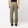 Off-White Herre FW21 Elastisk linning Ensfarget Sportbukser/Joggebukser Løs passform Grønn