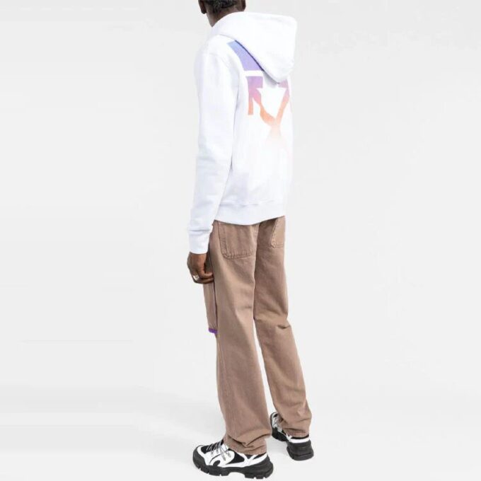 Off-White Herre FW21 ensfarget jakke med glidelås Hvit
