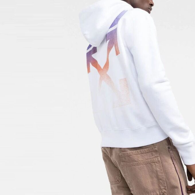 Off-White Herre FW21 ensfarget jakke med glidelås Hvit