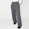 Off-White Herre FW21 Ensfarget rett dress Casual lange bukser/bukser Løs passform Grå
