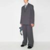 Off-White Herre FW21 Ensfarget rett dress Casual lange bukser/bukser Løs passform Grå