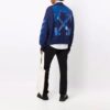 Off-White Herre FW21 Gummi Arrows Geometri Mønster Rund Hals Langermet Løs Passform Blå