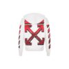 Off-White Herre FW21 Hettegenser med gradientpil-logo, løs passform, hvit