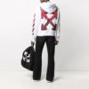 Off-White Herre FW21 Hettegenser med gradientpil-logo, løs passform, hvit
