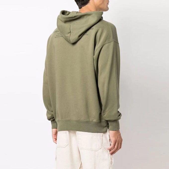 Off-White Herre FW21 Illustrasjon Trykk Løs Passform Grønn