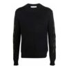 Off-White Herre FW21 Intarsia-mønster Langermet Pullover Ullgenser Svart