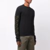 Off-White Herre FW21 Intarsia-mønster Langermet Pullover Ullgenser Svart