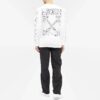 Off-White Herre FW21 Langermet T-skjorte med gummibånd, slim fit, hvit