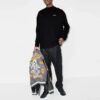 Off-White Herre FW21 Logo Alfabet Pil Rundhals Langermet Løs Passform Svart T-skjorte