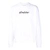 Off-White Herre FW21 Logo Alfabet-trykk Rundhalset genser Løs passform Hvit