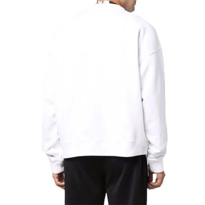 Off-White Herre FW21 Logo Alfabet-trykk Rundhalset genser Løs passform Hvit