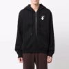 Off-White Herre FW21 Logo Arrows-mønster Glidelås Løs Passform Svart