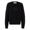 Off-White Herre FW21 Logo Arrows-mønster Langermet Ullgenser Svart