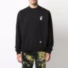 Off-White Herre FW21 Logo Caravaggio Arrow Rundhals Langermet Løs Passform Svart
