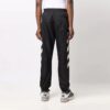 Off-White Herre FW21 Logo Diagonale Striper Bundle Feet Sportsbukser/Joggebukser Svart